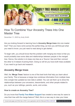 Ancestry Merge trees