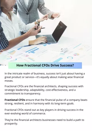 How Fractional CFOs Drive Success?