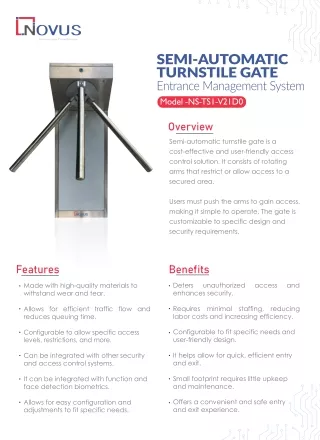 SEMI AUTOMATIC TURNSTILE GATE