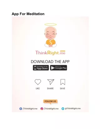 App For Meditation