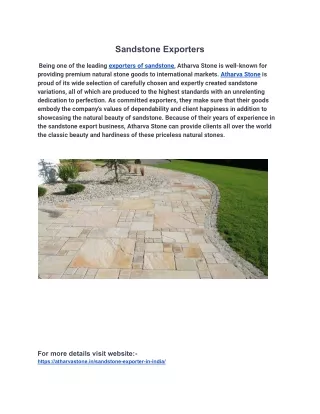 Sandstone Exporters