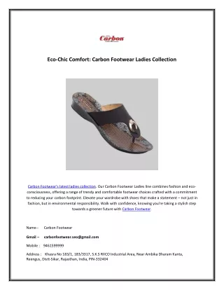 Carbon Footwear Ladies
