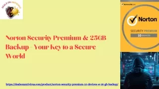 Norton Security Premium & 25GB Backup - Your Key to a Secure World