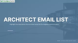 B2B Architect Email List - infoglobaldata