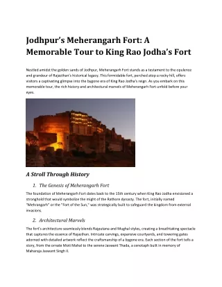 Jodhpur  1.