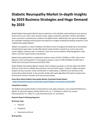 Diabetic Neuropathy Market