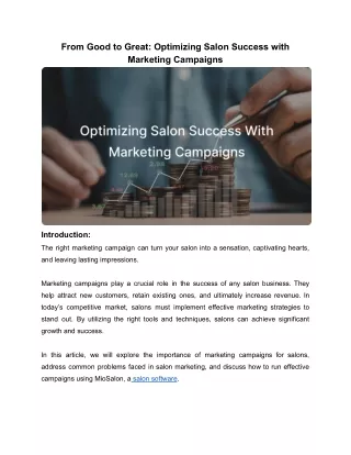 From Good to Great_ Optimizing Salon Success with Marketing Campaigns