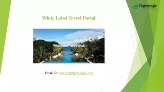 White Label Travel Portal