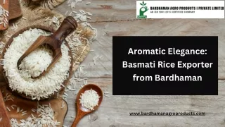 Aromatic Elegance Basmati Rice Exporter from Bardhaman