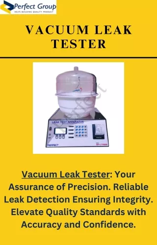 Vacuum Leak Tester