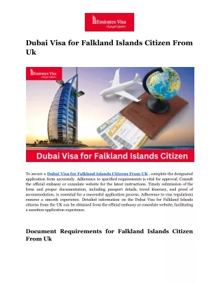 Dubai Visa for Falkland Islands Citizen Form Uk (1)