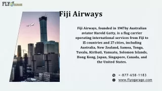 Smooth Sailing with Fiji Airways: Call +1-877-658-1183 for Reservations