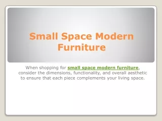 Small Space Modern Furniture