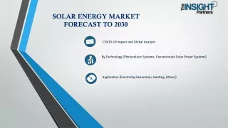 Solar Energy Market Opportunities, Challenges 2030