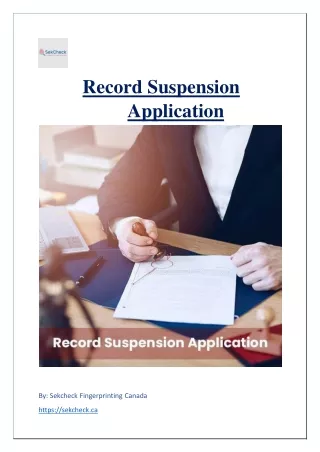 Record Suspension Application