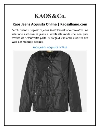 Kaos Jeans Acquista Online Kaosalbano