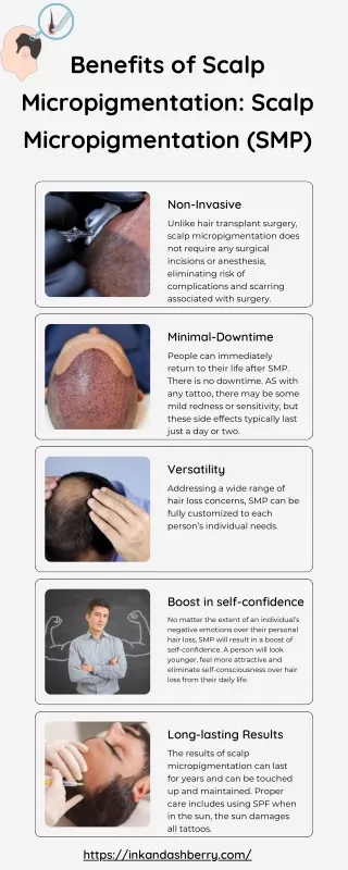 Benefits of Scalp Micropigmentation Scalp micropigmentation (SMP)