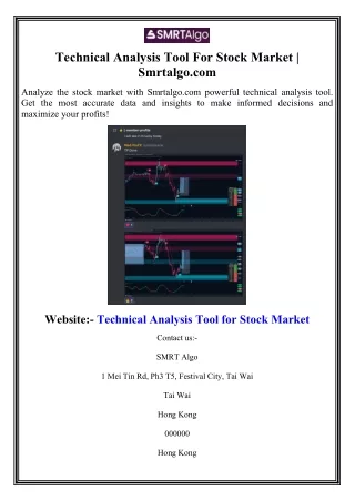 Technical Analysis Tool For Stock Market  Smrtalgo.com
