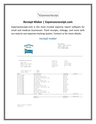 Reciept Maker  Expensesreceipt