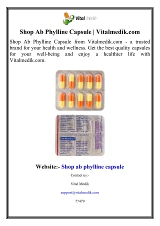 Shop Ab Phylline Capsule  Vitalmedik.com