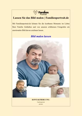 Lassen Sie das Bild malen  Familienportrait.de