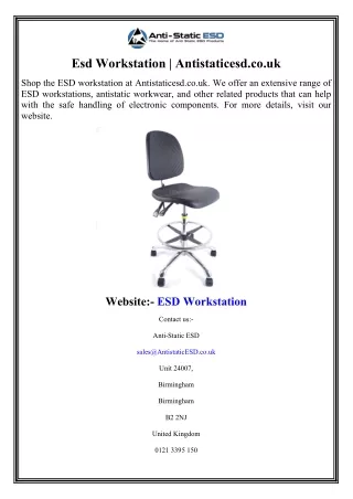 Esd Workstation  Antistaticesd.co.uk