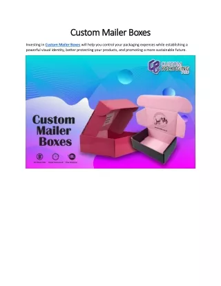 Custom Mailer Boxes