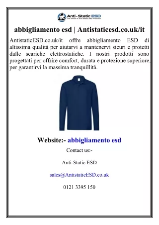 abbigliamento esd  Antistaticesd.co.uk it