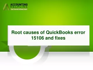 Get Simple Method to Resolve QuickBooks error 15106