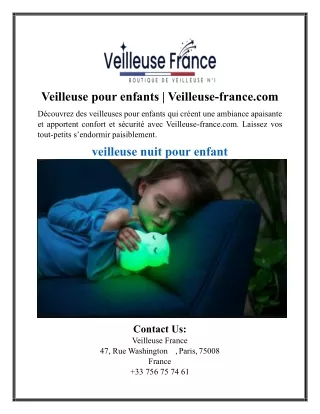 Veilleuse pour enfants | Veilleuse-france.com