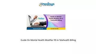 Guide On Mental Health Modifier 95 In Telehealth Billing