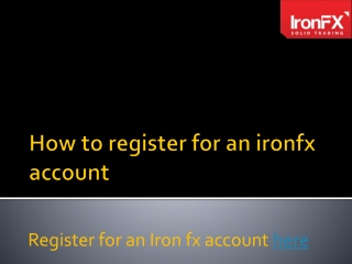 IRON FX Registration