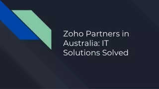 Zoho Partners in Australia_ IT Solutions Solved