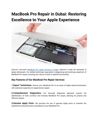 MacBook Pro Repair in Dubai