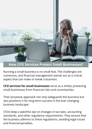How CFO Services Protect Small Businesses?