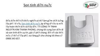 Son tinh din nuc