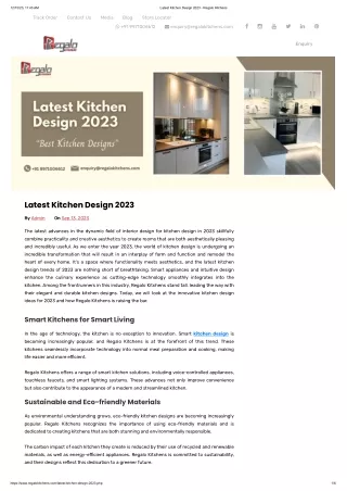Latest Kitchen Design 2023