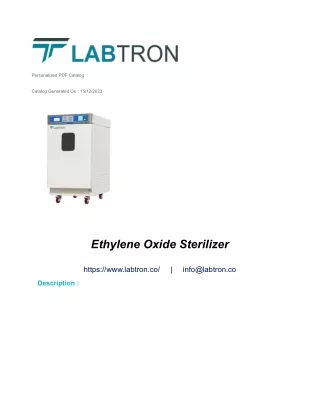 Ethylene Oxide Sterilizer