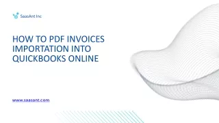 How To PDF Invoices Importation into  QuickBooks Online