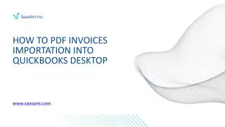 PDF Invoices Importation into QuickBooks Desktop How To