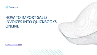 How to import Sales Invoices into QuickBooks Online