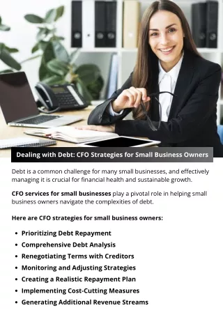 Dealing with Debt: CFO Strategies for Small Business Owners