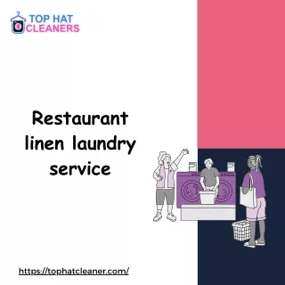 Restaurant linen laundry service