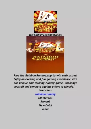 Win Cash Prizes with Rummy