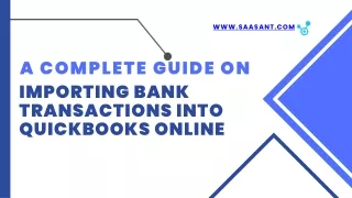 Importing Bank Transactions into QuickBooks Online