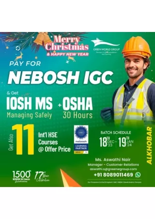 Implementing Nebosh Principles Ensuring Safety - Nebosh Course in AL Khobar