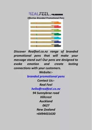 Effective Branded Promotional Pens