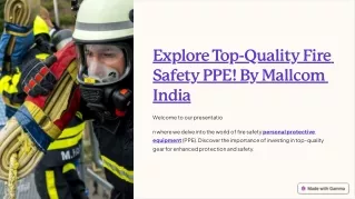 Explore Top-Quality Fire Safety PPE by Mallcom India