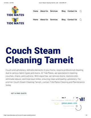 Couch Steam Cleaning Services Tarneit