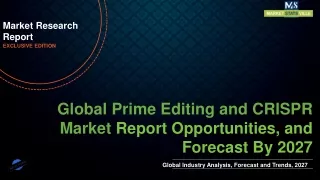 Prime Editing and CRISPR Market growth projection to 24.3% CAGR through 2027